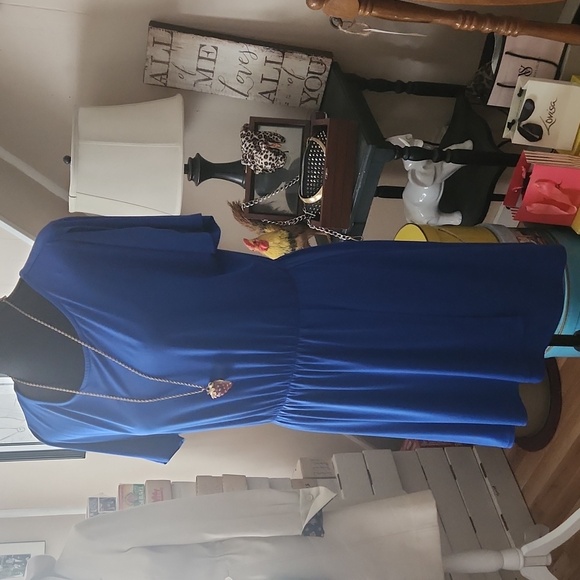 Women's Blue Size Small Short Casual Dress - Picture 4 of 6